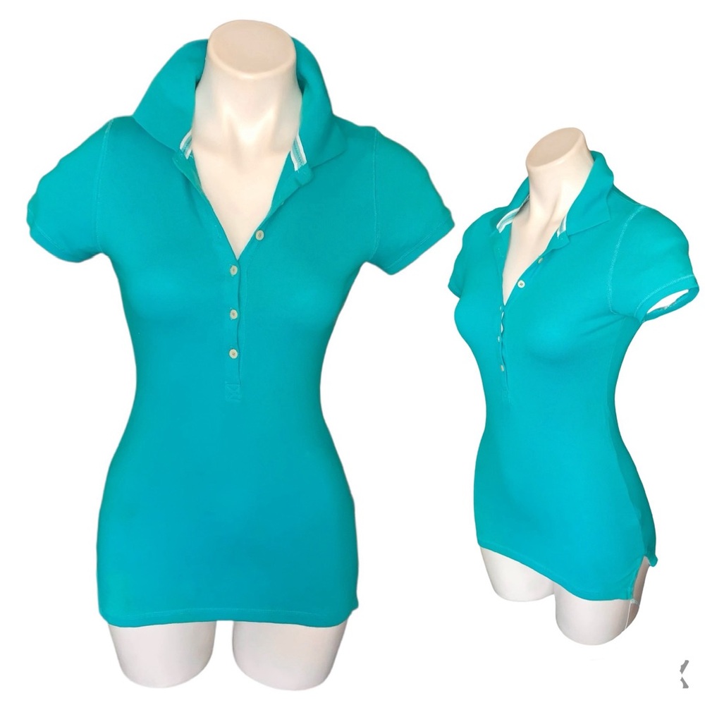 Mossimo Y2K Stretch Retro Polo Shirt Preppy
